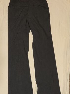 Memoir Women's Black Solid Dress Pants Flat Front Zip Hook & Eye Size 6 Reg